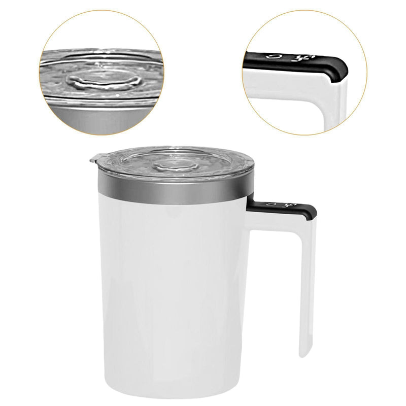 Auto Stirring Coffee Mug – 400ml Rechargeable Stainless Steel Cup