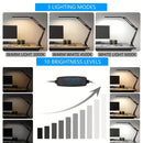 LED Desk Lamp with Clamp - 3 Color Modes with 10 Brightness Levels and Adjustable Arm
