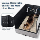 Collapsible Travel Cat Litter Tray– Portable Leak-Proof & Water-Resistant with Lid & Hard Bottom