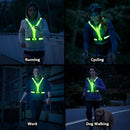 Reflective Running Vest Gear - Rechargeable & High Visibility for Cycling Walking