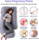 U-Shaped Maternity Pillow – Full Body Pregnancy Pillow with Belly Back Hip & Leg Support