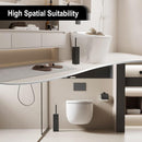 Square Standing Toilet Brush with Holder – Sleek 304 Stainless Steel Durable Finish