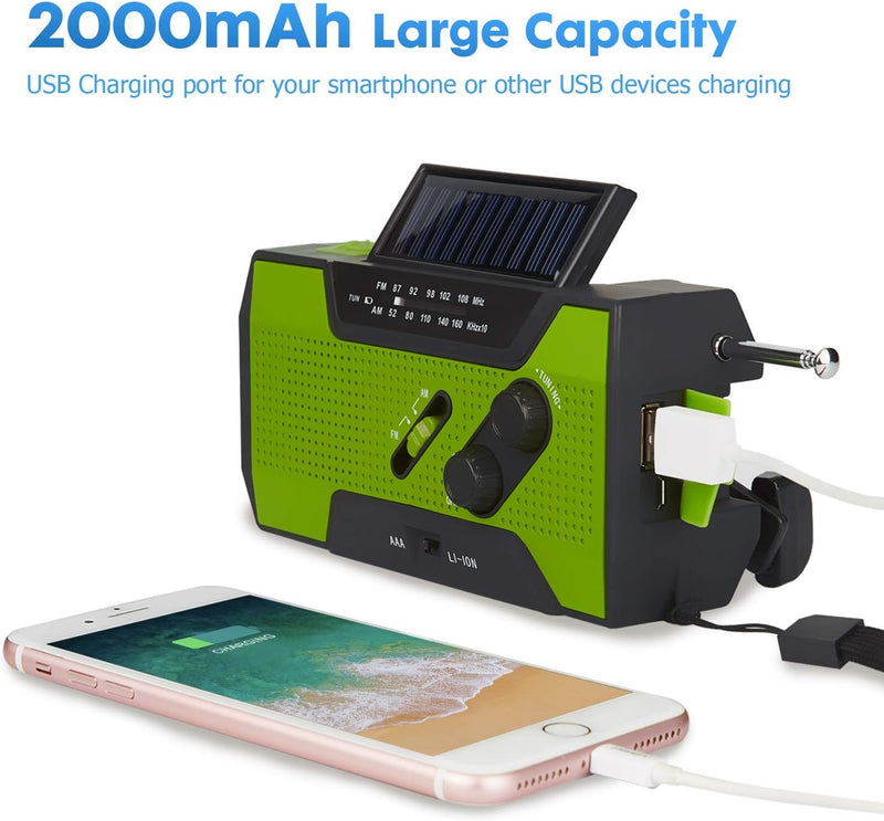 Solar Hand Crank Emergency Radio – AM/FM & Flashlight