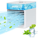 Portable 3 Speed Mini Air Conditioner – Personal Desktop AC Cooler Fan with Humidifier
