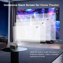 Smart WiFi Bluetooth Projector – 4K Support HDR10 Android 13 Auto Keystone & Focus