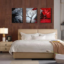 3-Piece Abstract Landscape Canvas Wall Art – Clouds & Trees Framed Modern Oil Painting
