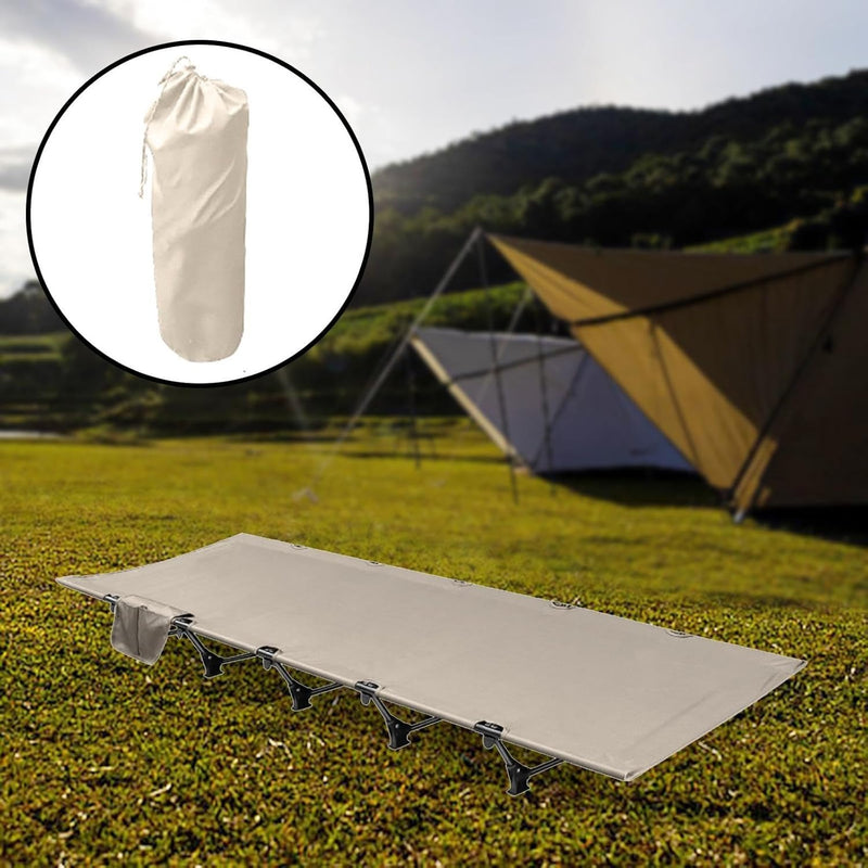 Portable Folding Camping Bed – Lightweight Travel Bed for Adults & Kids – Black