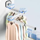 Wall-Mounted Clothes Tri Fold Clothes Airer – Space-Saving Retractable Laundry Dryer with Suction Cups