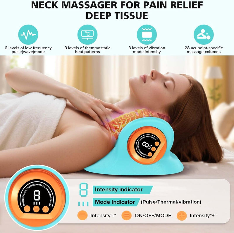 Rechargeable Portable Neck Massager - 3-in-1 Shiatsu Neck & Back