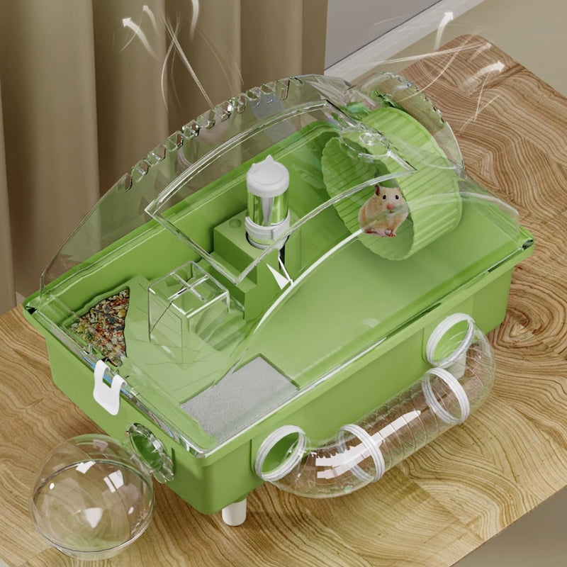 Luxury Acrylic Hamster Cage – Oversized Villa with Accessories Exercise Wheel & Tubes