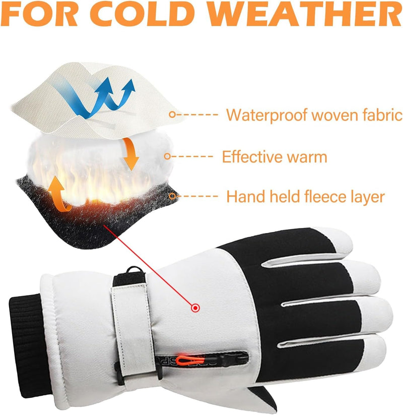 Premium Winter Ski Gloves – Warm Waterproof & Touchscreen-Compatible Snow Gloves