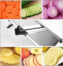 Adjustable Professional Mandoline Slicer – Stainless Steel Vegetable & Fruit Cutter for Effortless Kitchen Prep