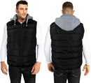 Unisex Winter Padded Body Warmer – Quilted Puffer Gilet with Removable Hood