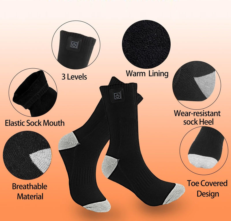 Winter Heated Socks – 3 Heat Setting Thermal Foot Warmers