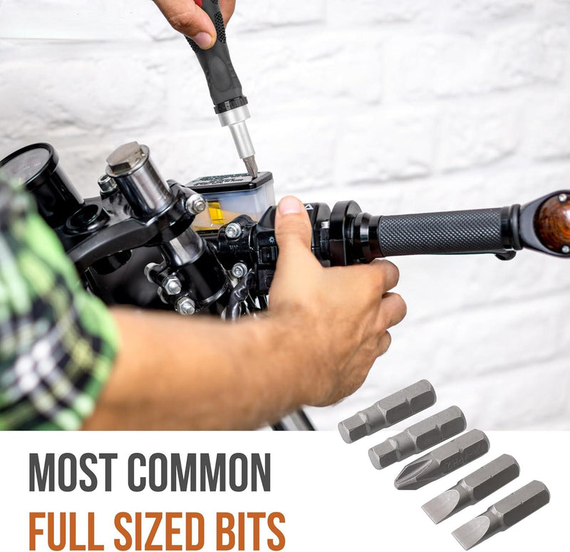 Drill Bit Set 24 pcs with Screwdriver– Titanium Coated for Metal Wood & Plastic with Toolbox Case