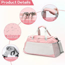 Women's Duffle Bag for Travel & Gym 35L – Waterproof with Shoe Compartment