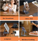 Universal 360° Phone Stand – Aluminum Alloy Desktop Holder with Charging Access & Anti-Slip Base