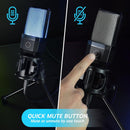 Plug & Play USB Mic for Podcasting Streaming Gaming Video Calls