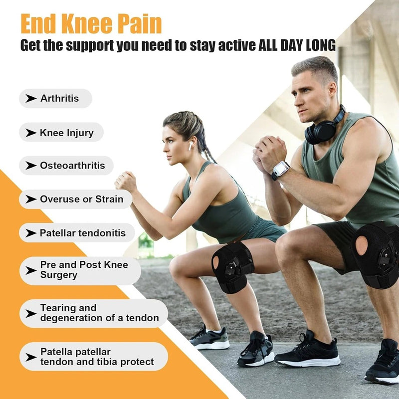 Adjustable Hinged Knee Brace – Support for ACL MCL Sprains & Pain Relief