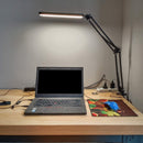 LED Desk Lamp with Clamp - 3 Color Modes with 10 Brightness Levels and Adjustable Arm
