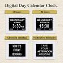 Digital Day Clock for Seniors – 7" Display 12 Alarms Ideal for Dementia & Memory Loss