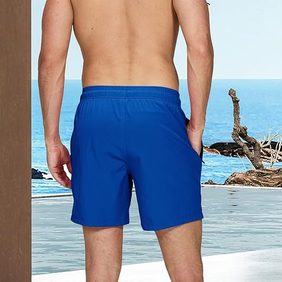 Swimming Shorts - 2-in-1 Breathable Quick Dry Shorts with Compression Lining
