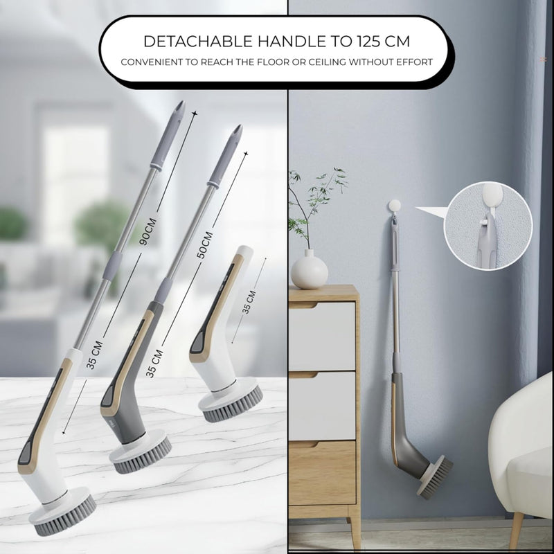 Cordless Electric Spin Scrubber – Waterproof Power Scrubber Beush with 2600mAh Battery