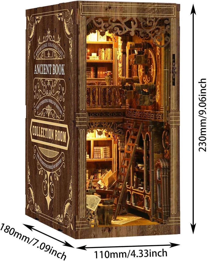 Library-Themed 3D Book Nook Kit – DIY Decorative Bookends with LED Lights