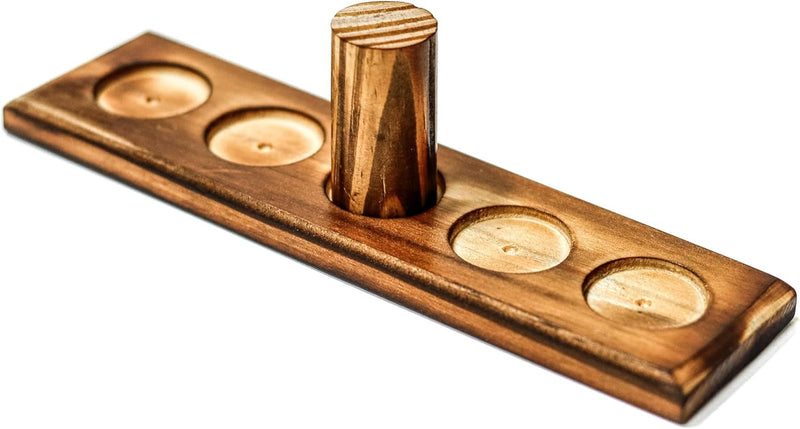 Wooden Ring Toss Drinking Game – Hook & Ring Toss with Shot Ladder