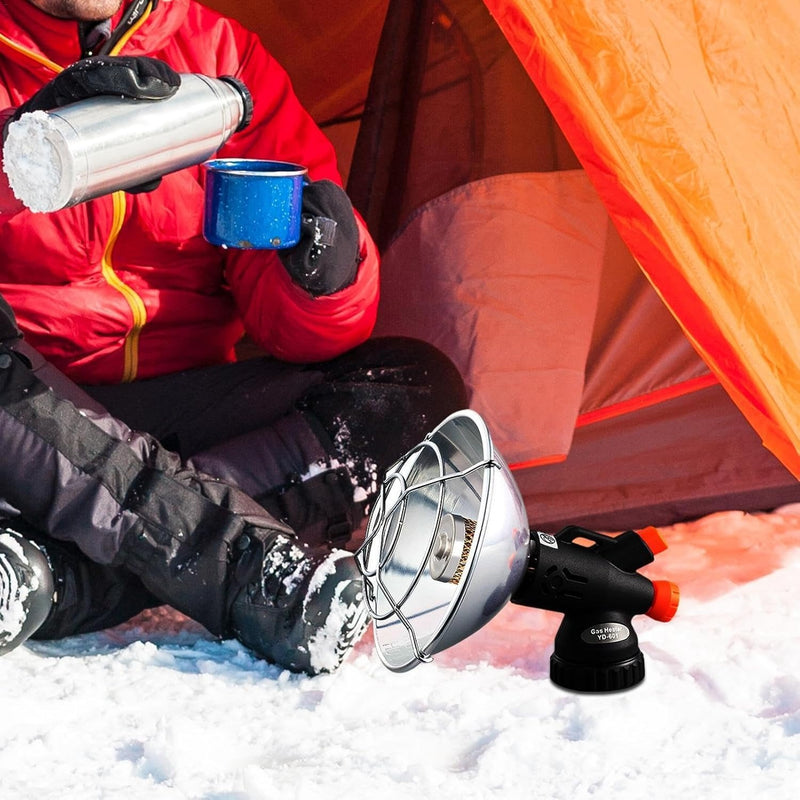 Portable Propane Camping Heater – Mini Outdoor Gas Heater with Protective Mesh