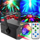 2-in-1 Laser Disco Light – Sound Activated Strobe with Remote Control