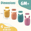 Cute Animal Bath Toy Set 4 Piece Set – Fun and Safe Water Toys for Babies and Toddlers