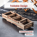 10-Bottle Folding Wooden Wine Rack – Compact Wine Storage Display