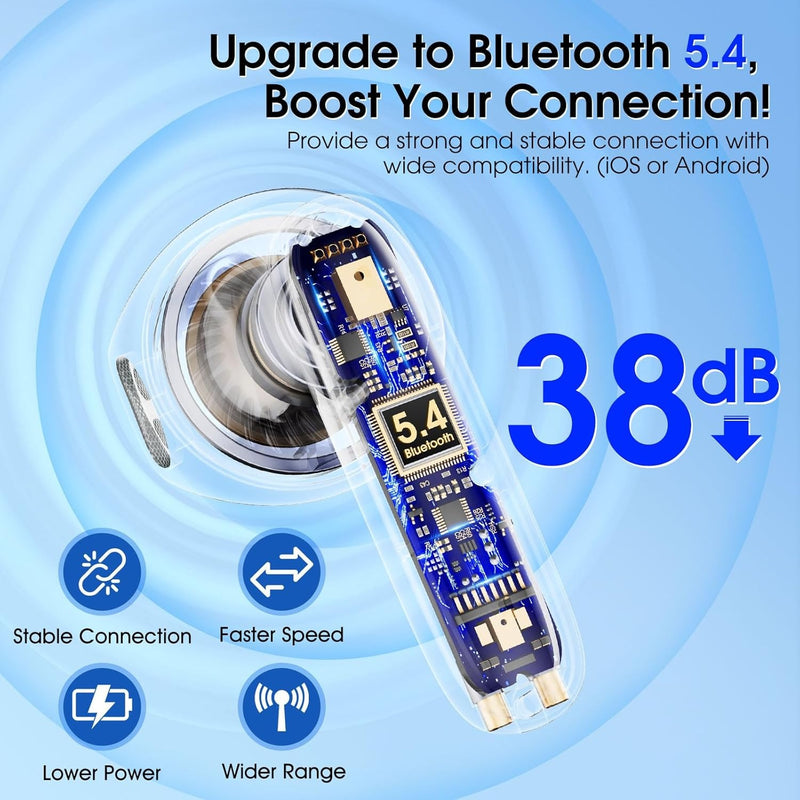 Wireless Earbuds with 6 Mics – Bluetooth Earphones with Active Noise Cancelling and Clear Sound
