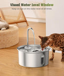 Stainless Steel Water Fountain for Cats & Small Dogs