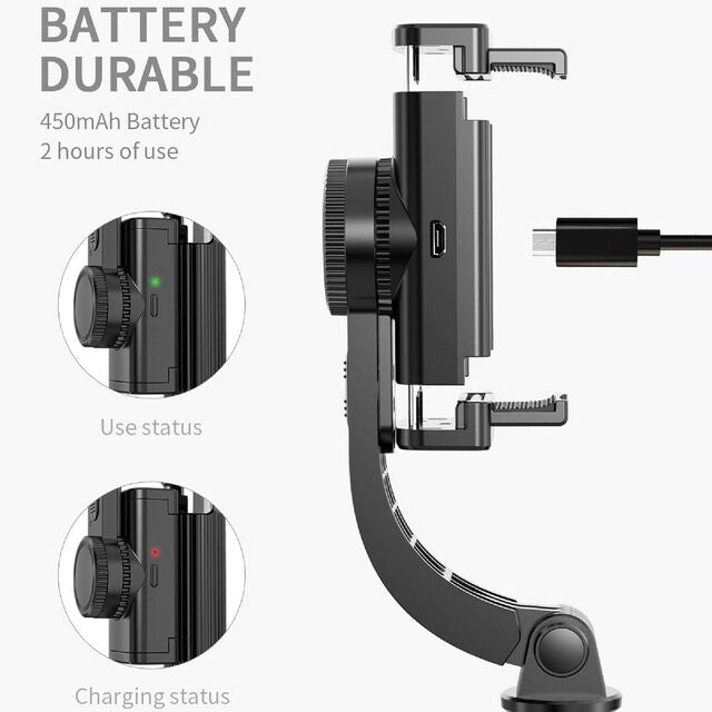 3-in-1 Gimbal Selfie Stick – Anti-Shake Tripod with Smart Stabilizer for Smartphones