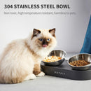 Dog & Cat Bowl with Elevated Stand - Stainless Steel & Easy to Clean