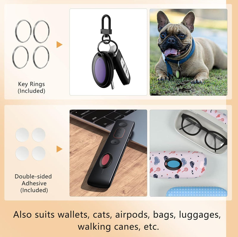 4-in-1 Key Chain Key Finder with LED Light – Color-Coded Key Locator for Keys