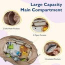 Large Capacity Baby Diaper Bag – Travel Tote with Pacifier Pouch & Changing Bag