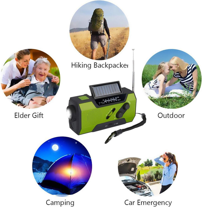 Solar Hand Crank Emergency Radio – AM/FM & Flashlight