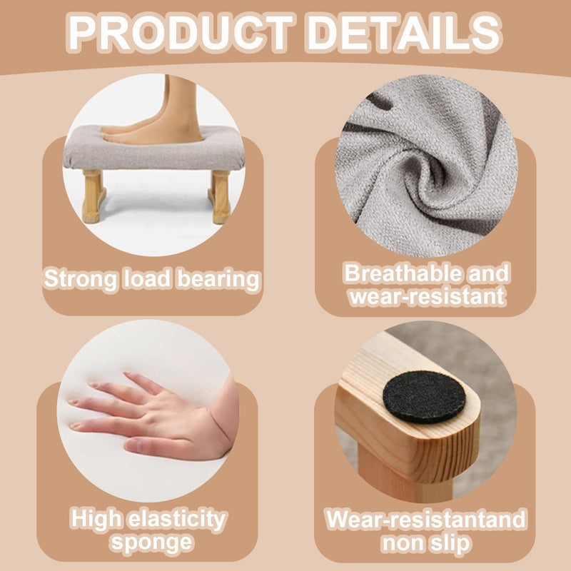Modern Footstool – Pouffe with Removable Padded Seat Comfortable Foot Rest
