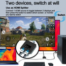 2-Port HDMI Splitter 4K – Dual Monitor Adapter for TVs & Laptops