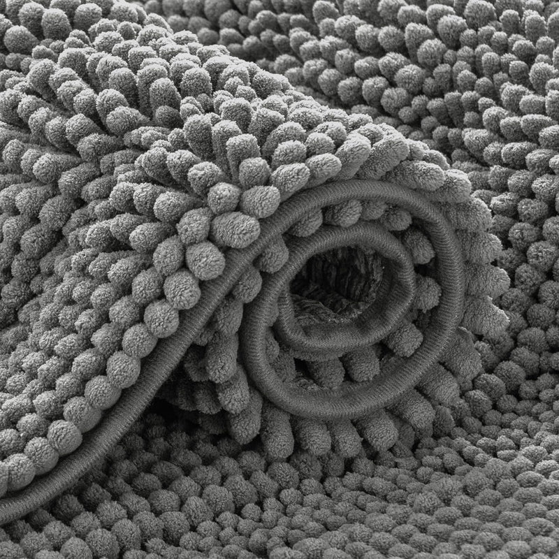 Non-Slip Chenille Bath Mat – Soft Super Absorbent & Quick-Dry Bathroom Rug