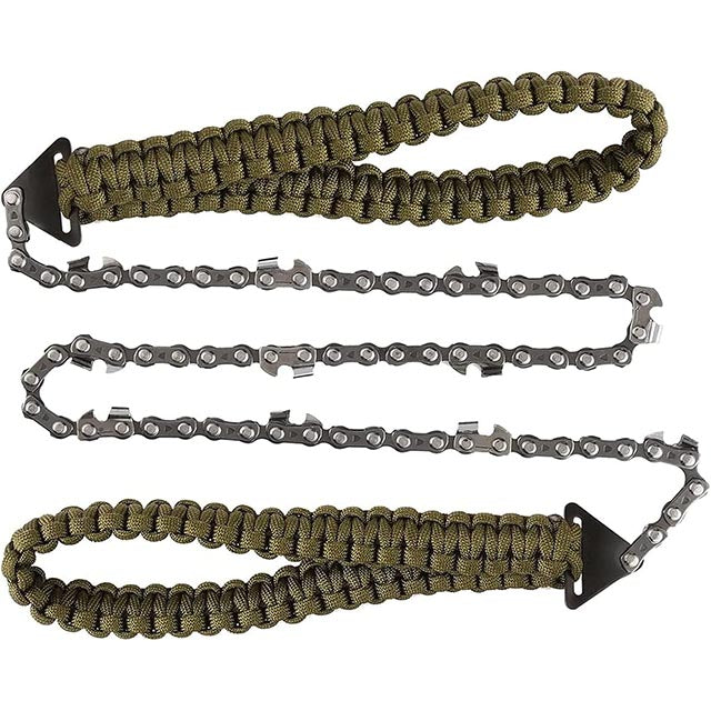 Pocket Chainsaw with Paracord Handle – 24 Inch Survival Hand Saw for Camping & Outdoors