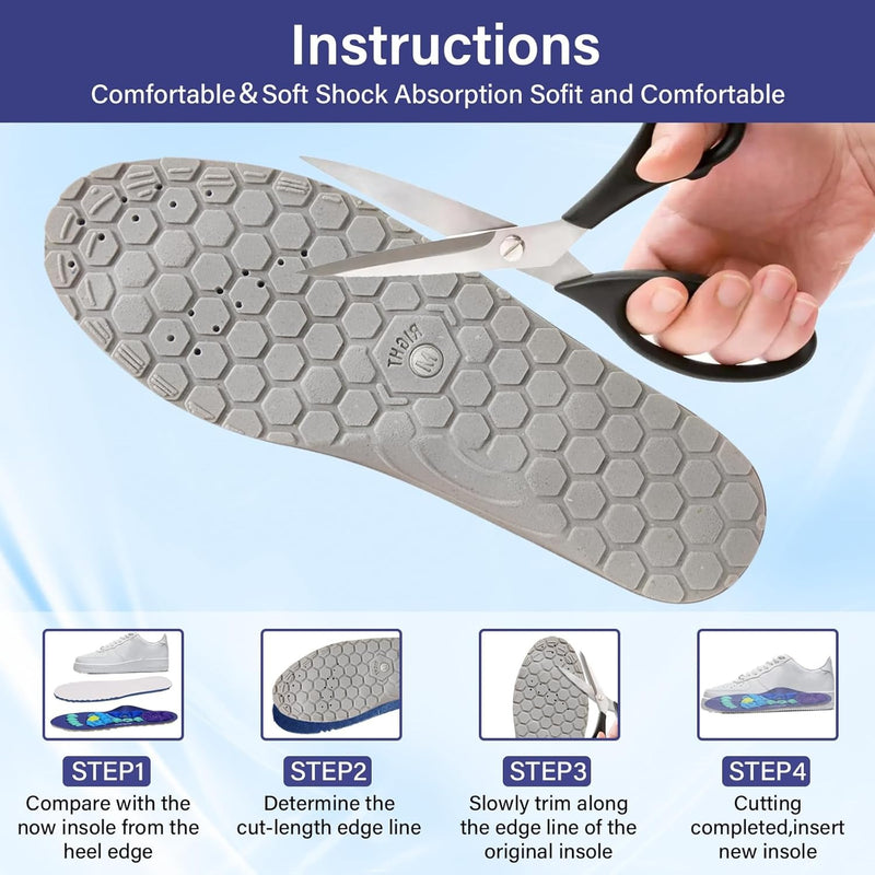 Magnetic Therapy Insoles – Breathable Acupressure Shoe Inserts for Foot Massage & Pain Relief