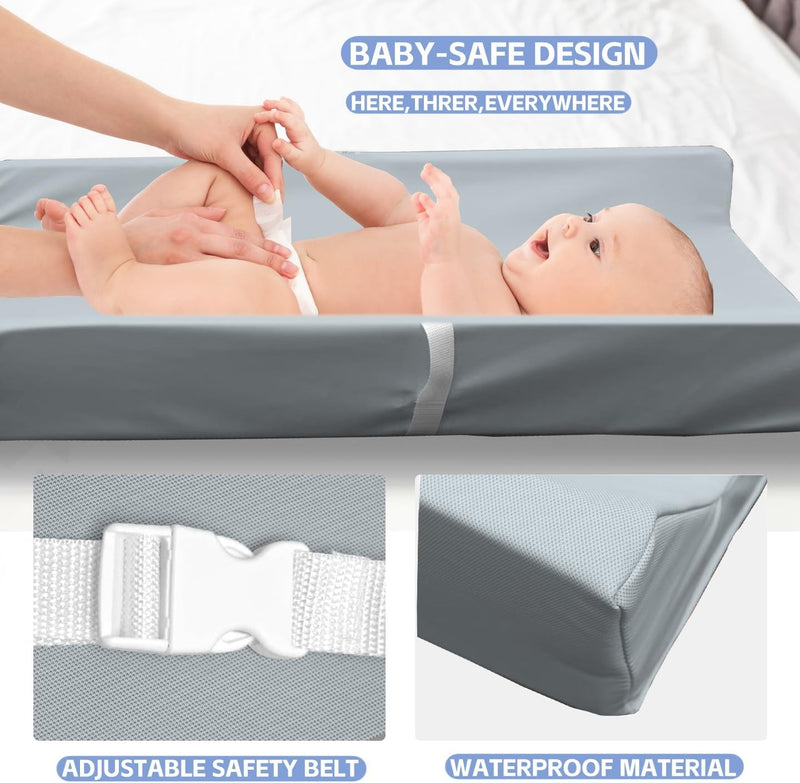 Vegan Leather Baby Changing Mat – Waterproof & Easy-Clean PU Cover