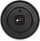 Black Wall Clock with Hygrometer & Thermometer – Quartz Silent Indoor Décor