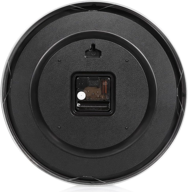 Black Wall Clock with Hygrometer & Thermometer – Quartz Silent Indoor Décor