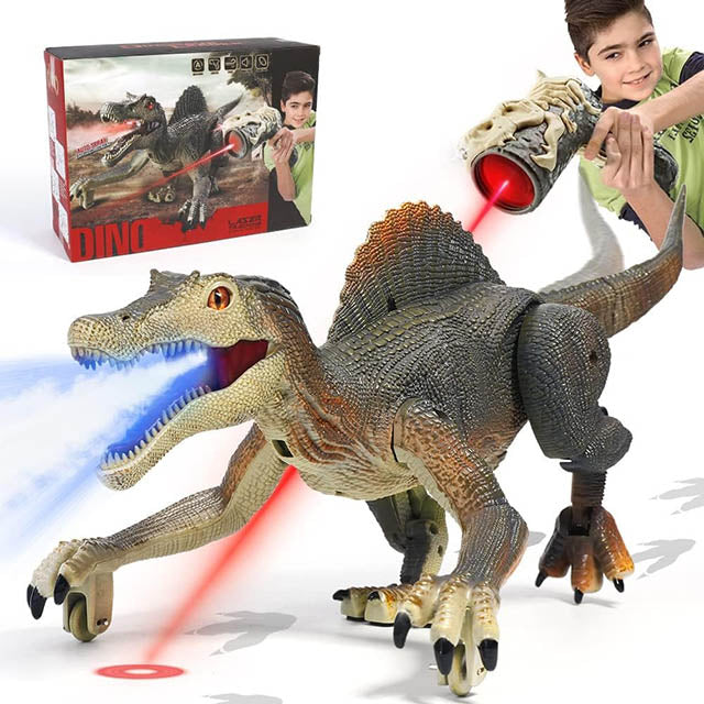 Remote Control Dinosaur Toy – Rechargeable Spinosaurus with Lights & Spray Mist