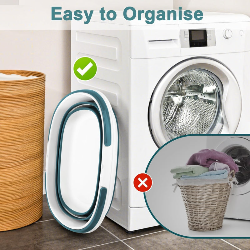 Multi Purpose Laundry Basket – 16L Large Collapsible Rectangular Bucket with Handle